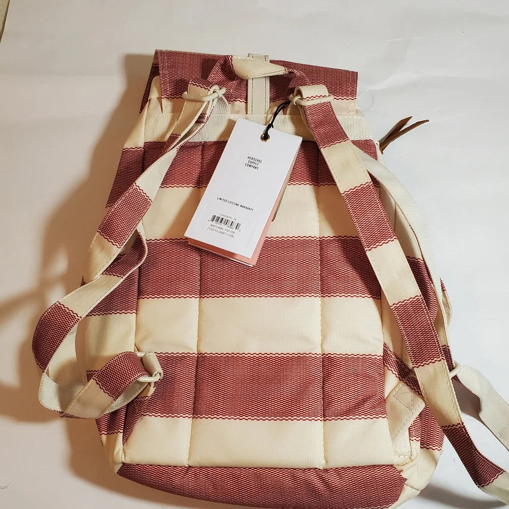 NWT Herschel Supply Company Dawson Backpack Bag in Natural Fouta Striped Print
